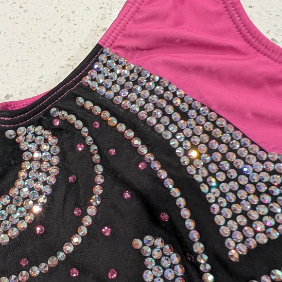 COMPETITION Ozone gymnastics Leotard Warrior Style FULLY BLINGED Double Lined CL - Picture 8 of 11